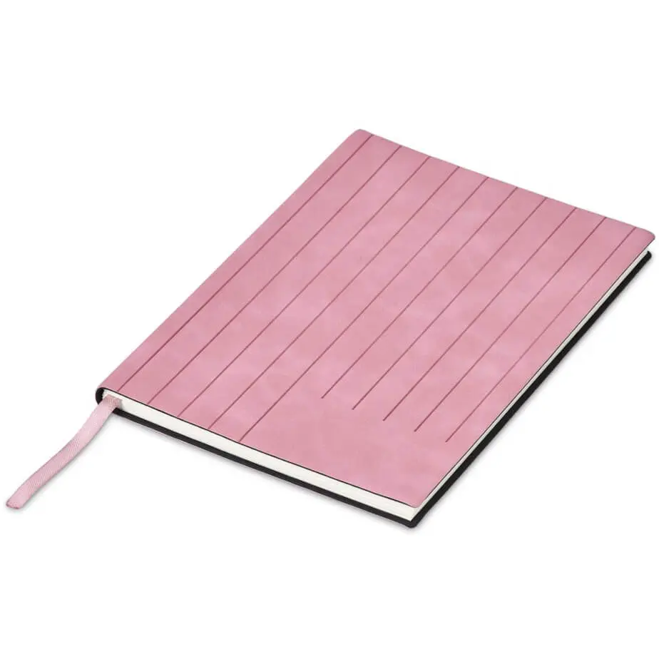 Altitude Pinstripe A5 Soft Cover Notebook Pink