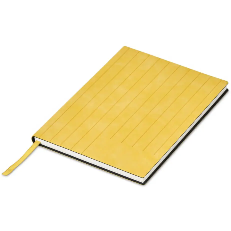 Altitude Pinstripe A5 Soft Cover Notebook Yellow