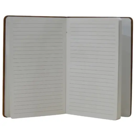 A5 Vegan Leather Espresso Set Notebook Open