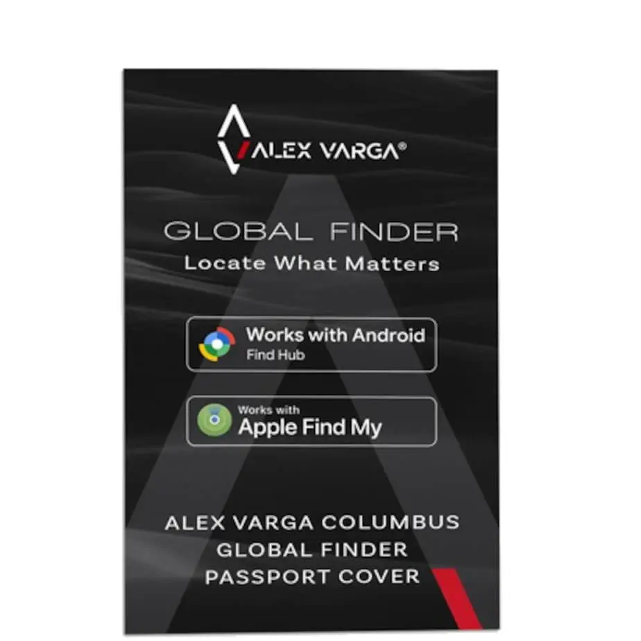 Alex Varga Columbus Global Finder Passport Cover Info Card