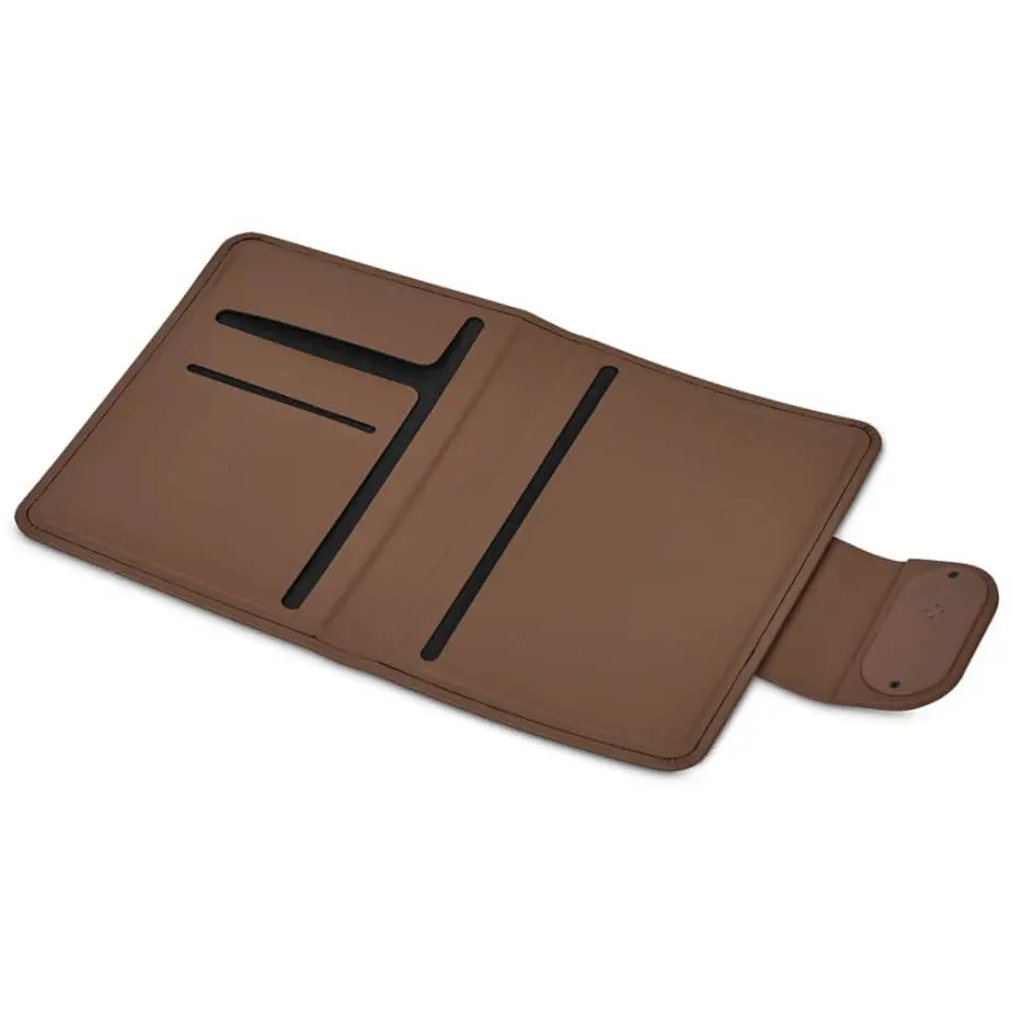 Alex Varga Columbus Global Finder Passport Cover Tan Open