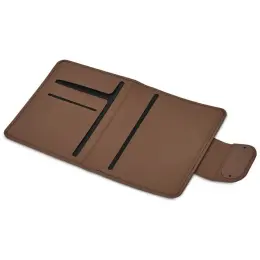 Alex Varga Columbus Global Finder Passport Cover Tan Open