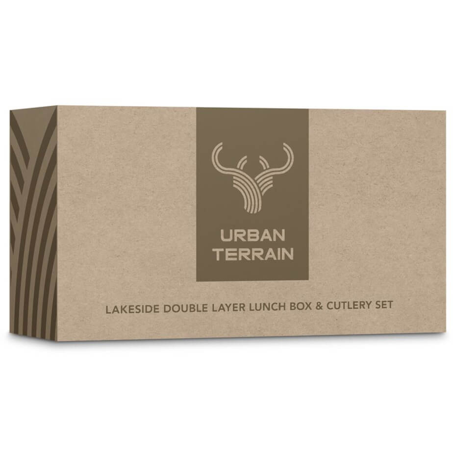 Urban Terrain Lakeside Double Layer Lunch Box & Cutlery Set Gift Box