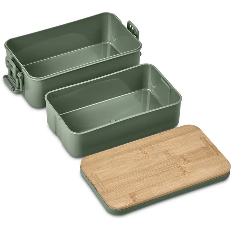 Urban Terrain Lakeside Double Layer Lunch Box & Cutlery Set Moss Display