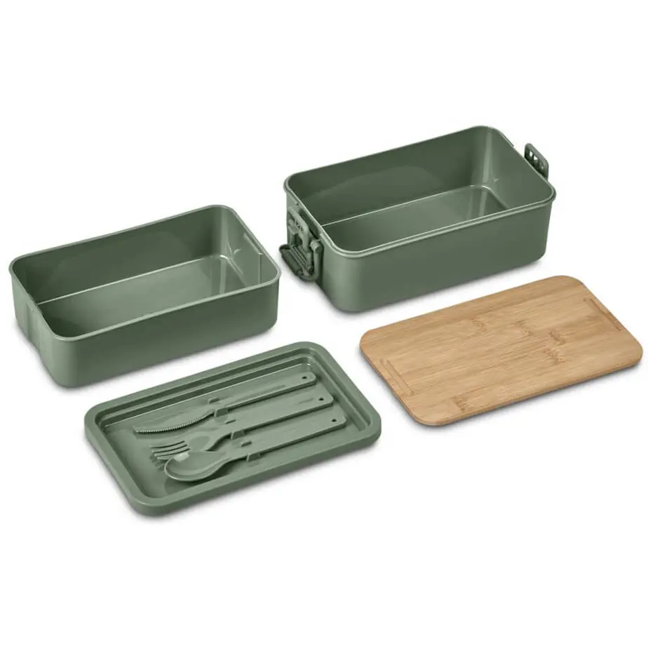 Urban Terrain Lakeside Double Layer Lunch Box & Cutlery Set Moss Set