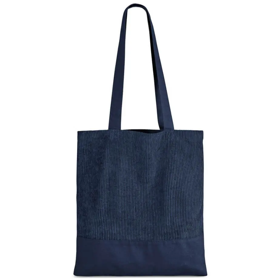 Serendipio Milestone Corduroy & Cotton Shopper Navy