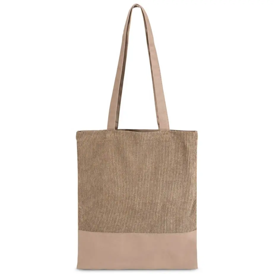 Serendipio Milestone Corduroy & Cotton Shopper Stone