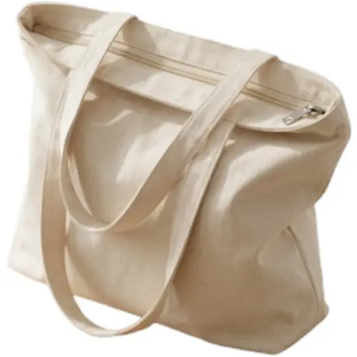 280g Cotton Zip Tote Bag Display