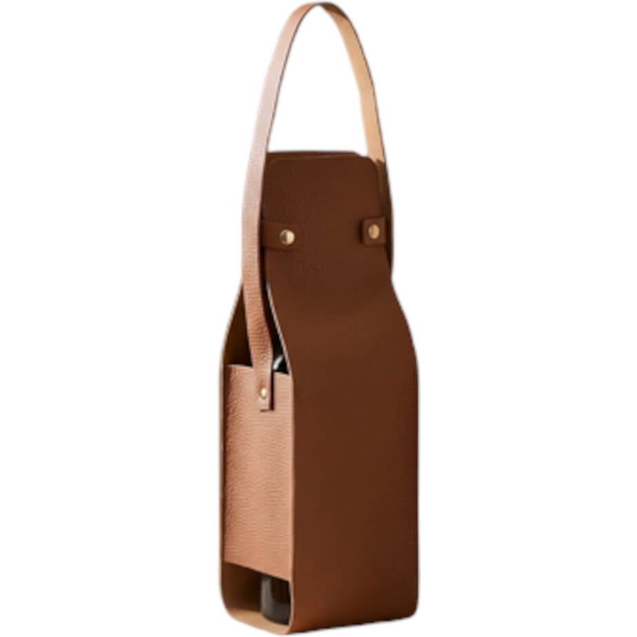 Wine Bottle Carrier Tote Tan Display