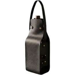 Wine Bottle Carrier Tote Black Display