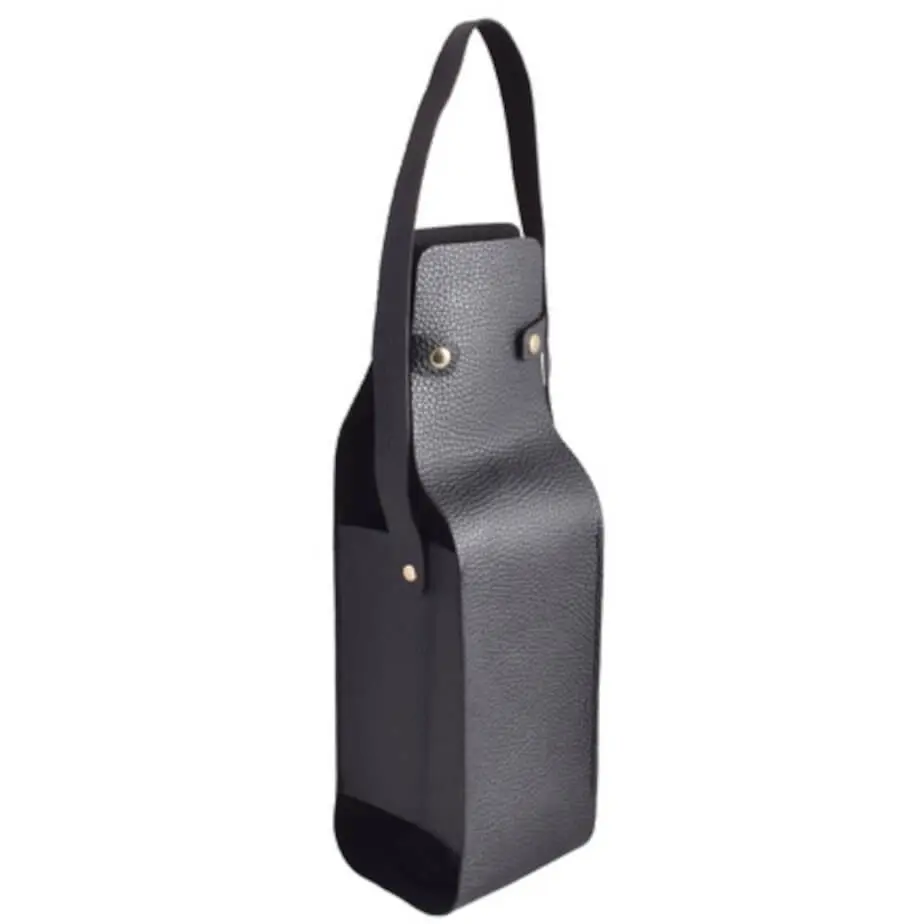 Wine Bottle Carrier Tote Black