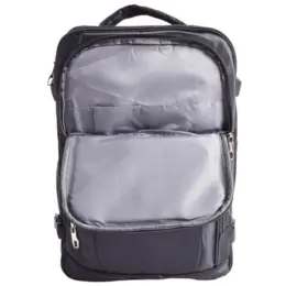 Transit Travel Backpack Black Front Open