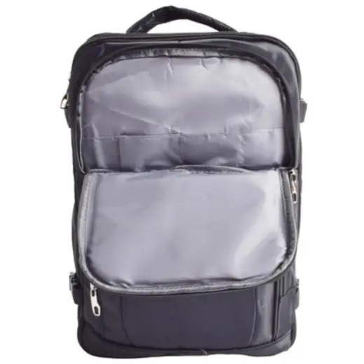 Transit Travel Backpack Black Front Open