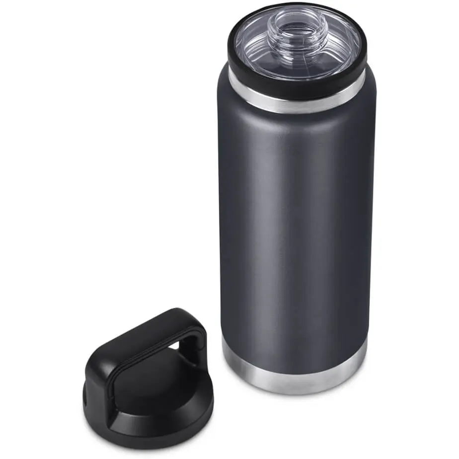 Urban Terrain Namaqua Stainless Steel Vacuum Water Bottle Dark Grey Open Lid