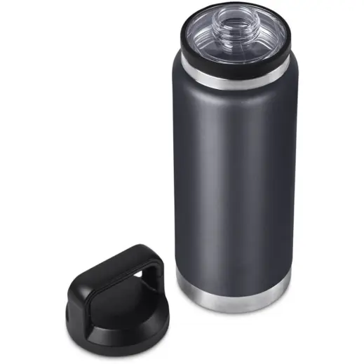 Urban Terrain Namaqua Stainless Steel Vacuum Water Bottle Dark Grey Open Lid