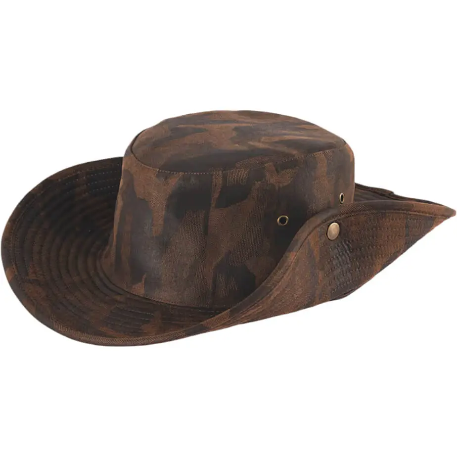 FWRD Oilskin Camo Bush Hat Choc Clips