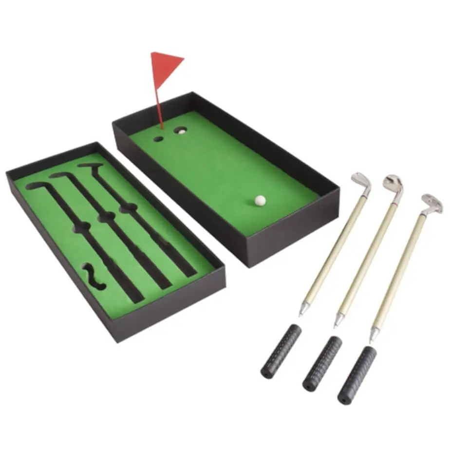 Golf Ballpoint Pen Putting Set Set Up