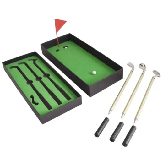 Golf Ballpoint Pen Putting Set Set Up
