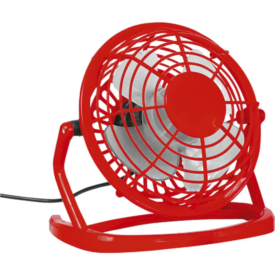 Desk Fan Red