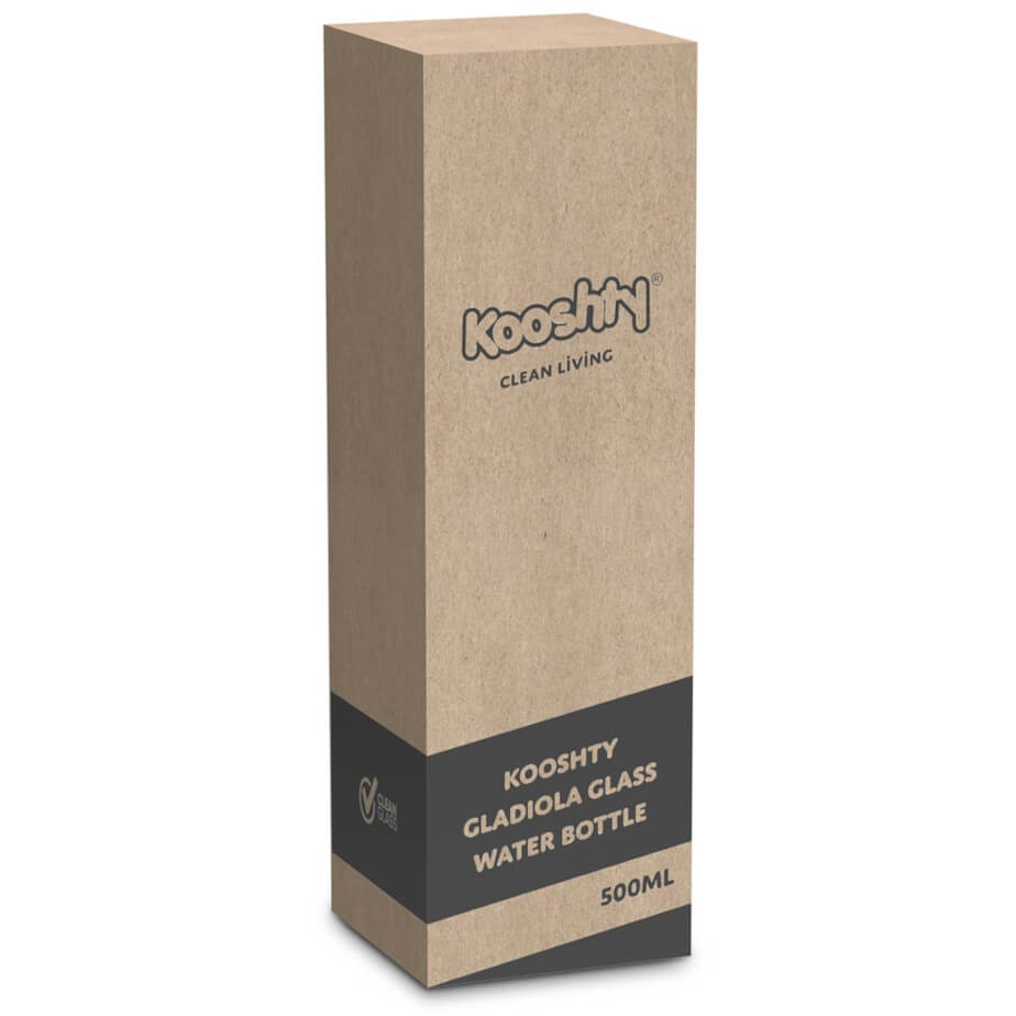 Kooshty Gladiola Glass Water Bottle Gift Box