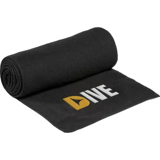 Alaska Fleece Scarf Black Branded
