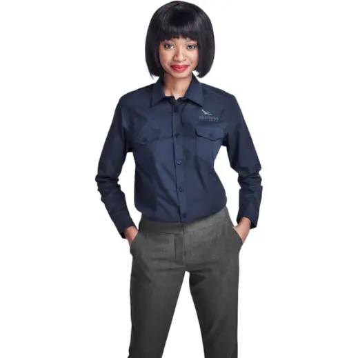 Ladies Long Sleeve Kensington Shirt Model
