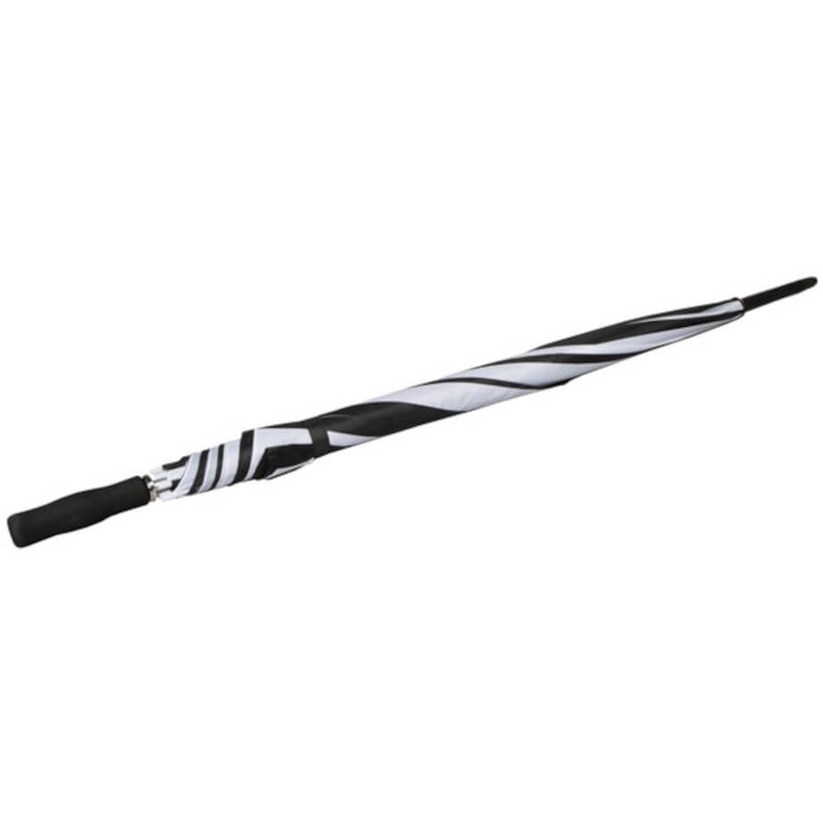 Large Golf Umbrella - EVA Handle Black-White Closed