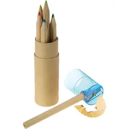 Coloured Pencil Set with Sharpener - Set of 6 Display Image
