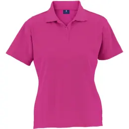 Ladies 175g Barron Pique Knit Golfer Bright Pink