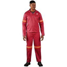 Trade Polycotton Reflective Conti Suit - Orange Tape