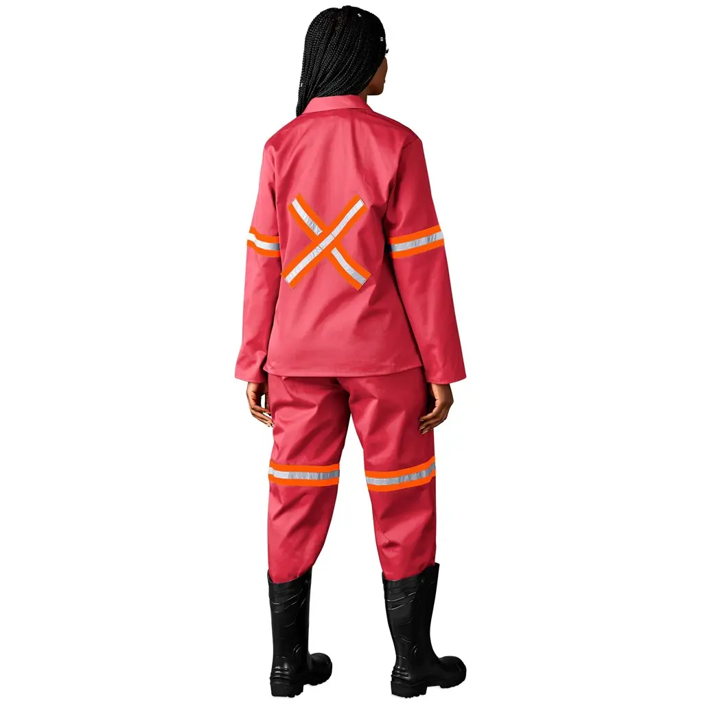 Trade Polycotton Conti Suit Reflective Arms, Legs & Back - Orange Tape