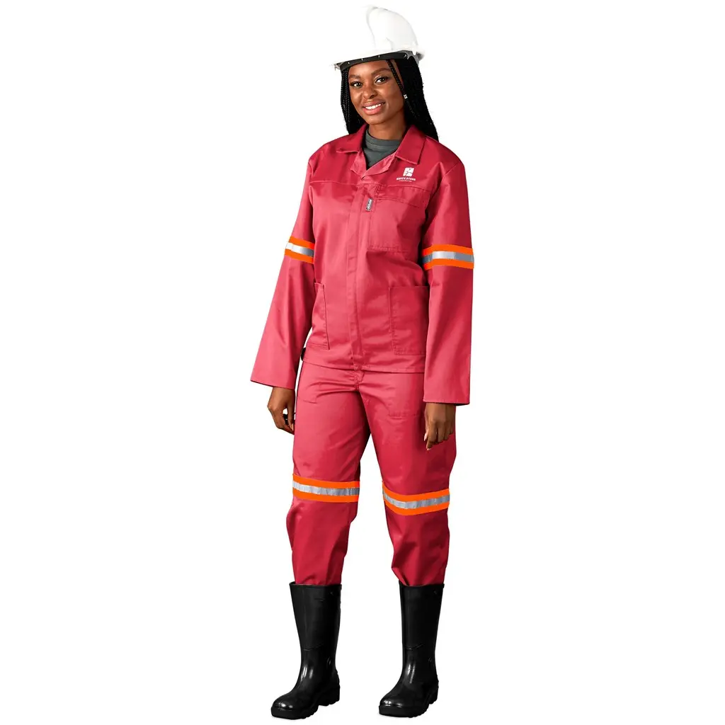 Trade Polycotton Conti Suit Reflective Arms, Legs & Back - Orange Tape