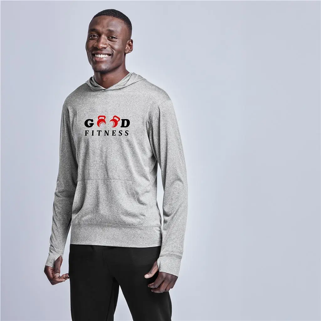 Mens Fitness Lightweight Hooded Sweater