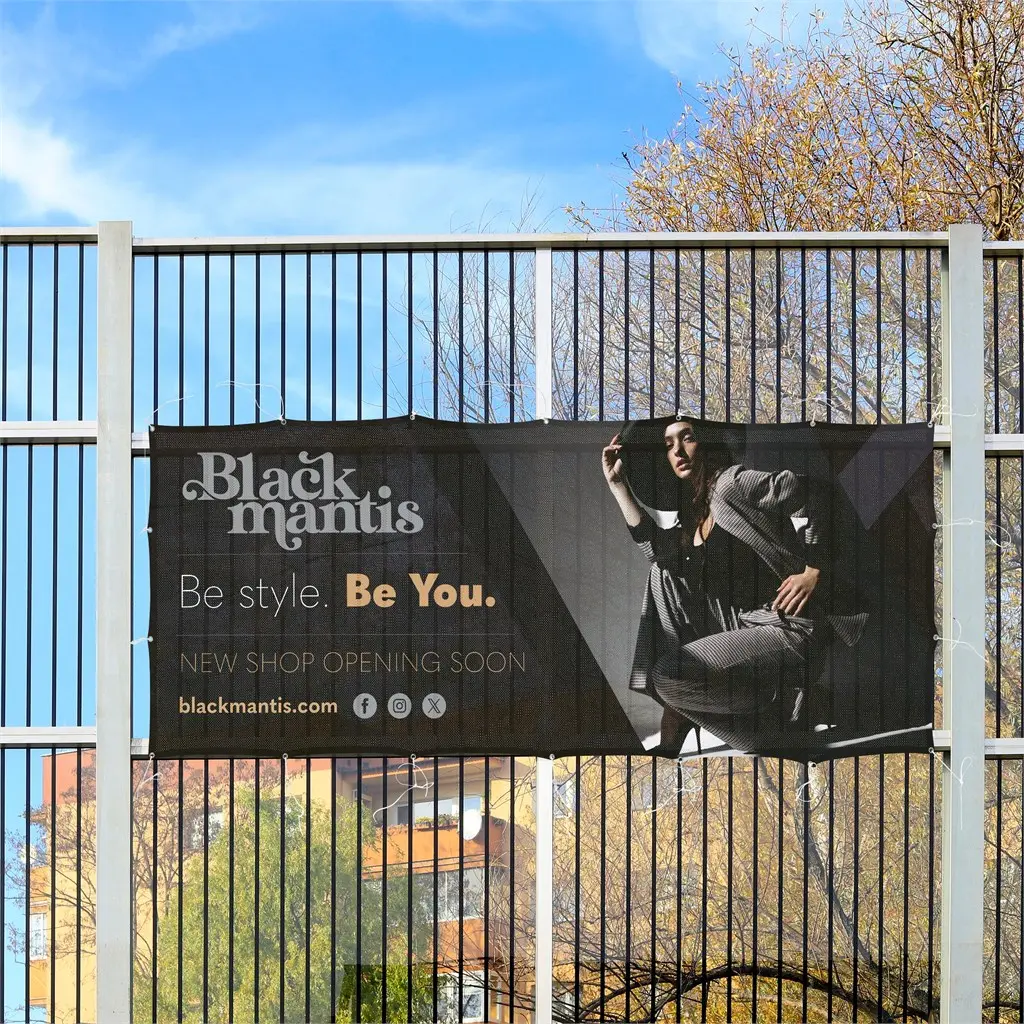 Sublimated Airtex Fabric Fence Banner - 3m x 1.2m