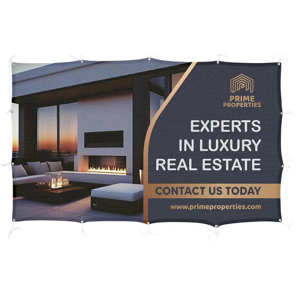 Sublimated Airtex Fabric Fence Banner - 2m x 1.2m