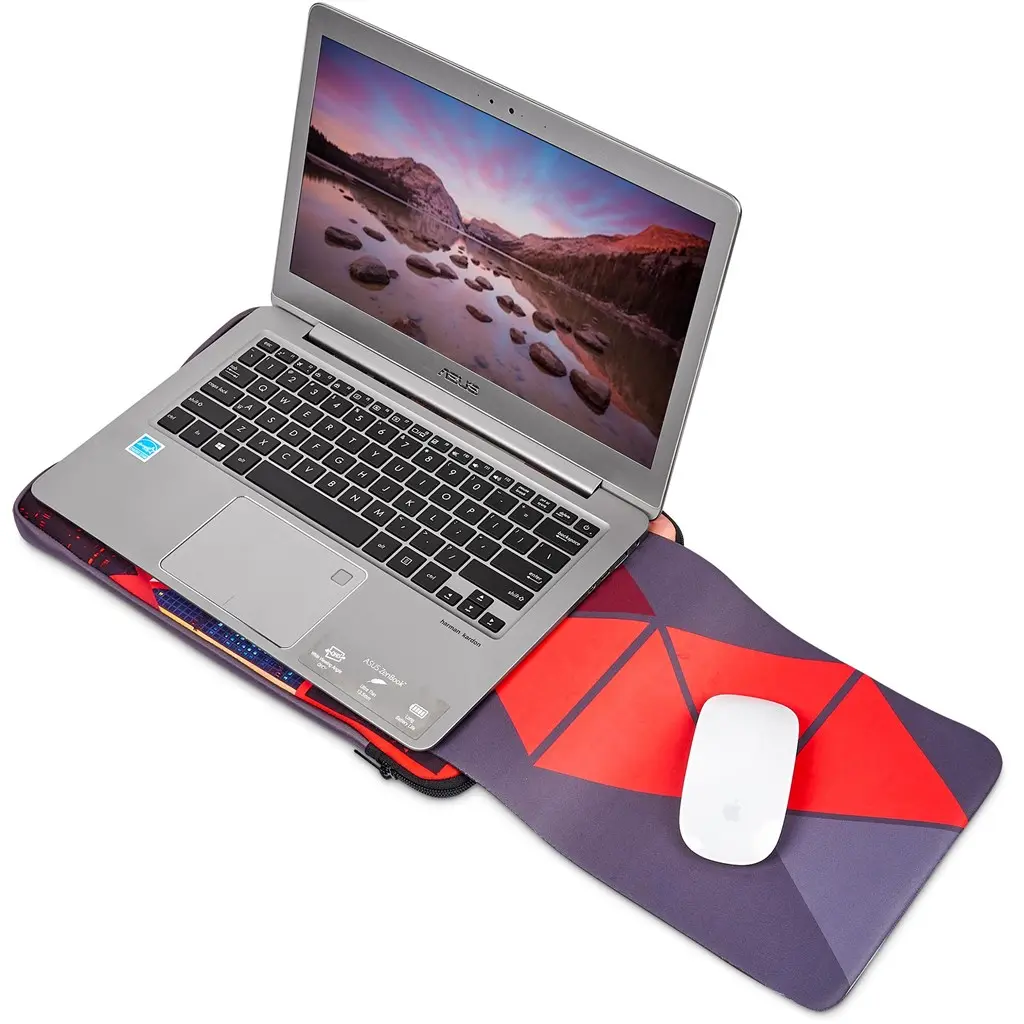 Hoppla Grotto Neoprene Laptop Sleeve With Built-In Mouse Pad