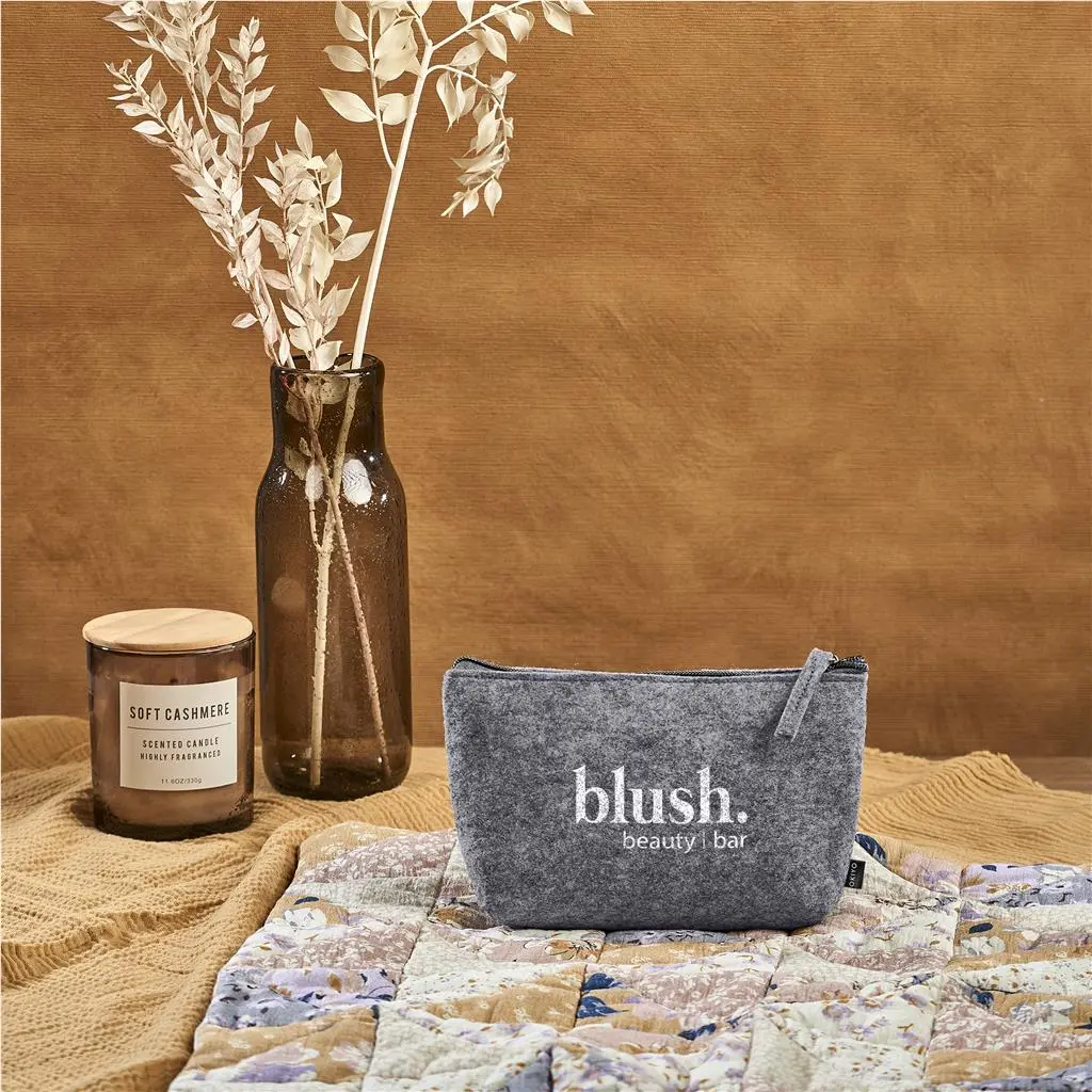 Okiyo Kesho Recycled PET Felt Mini Cosmetic Bag