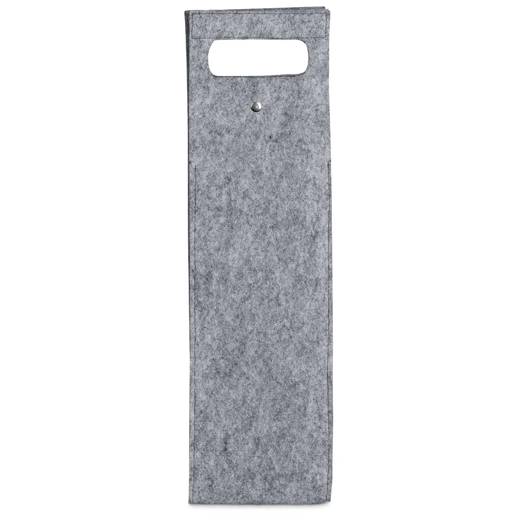 Hoppla Velto RPET Felt Single Wine Bottle Carrier