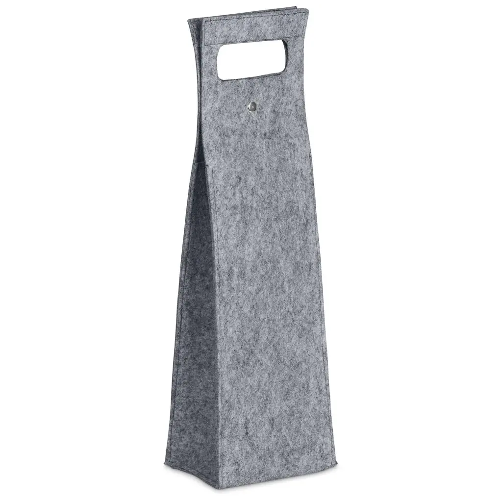 Hoppla Velto RPET Felt Single Wine Bottle Carrier
