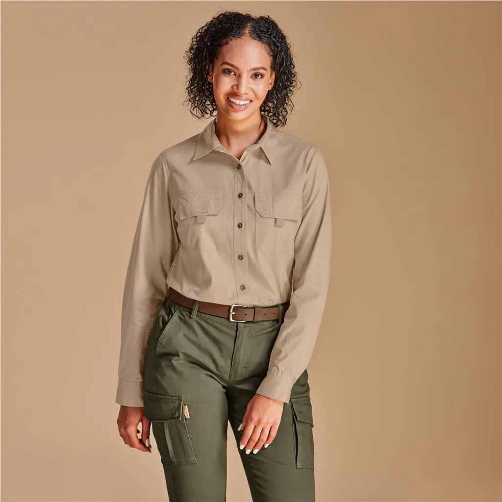Ladies Long Sleeve Mawenzi Twill Shirt