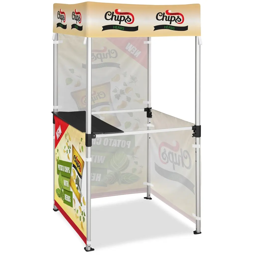 Ovation Gazebo 1m x 1m Kiosk - 3 Half-Wall Skins 1 Full-Wall Skin