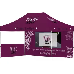 Ovation Gazebo 4.5m x 3m - 1 Short Half-Wall Skin 1 Long Full-Wall Skin