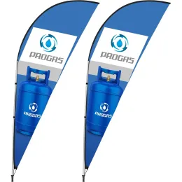 Legend 3m Sharkfin Single-Sided Flying Banner - Set Of 2