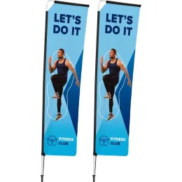 Legend 3m Telescopic Single-Sided Flying Banner - Set Of 2