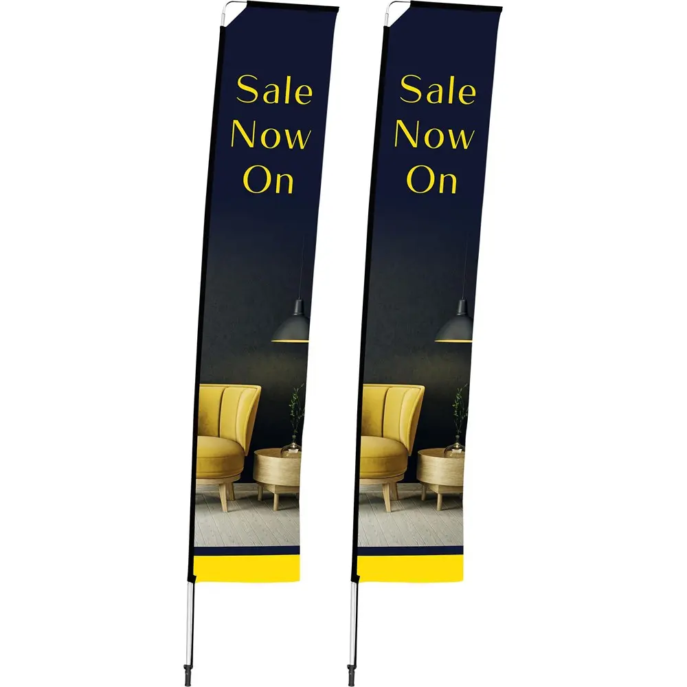 Legend 4m Telescopic Single-Sided Flying Banner - Set Of 2