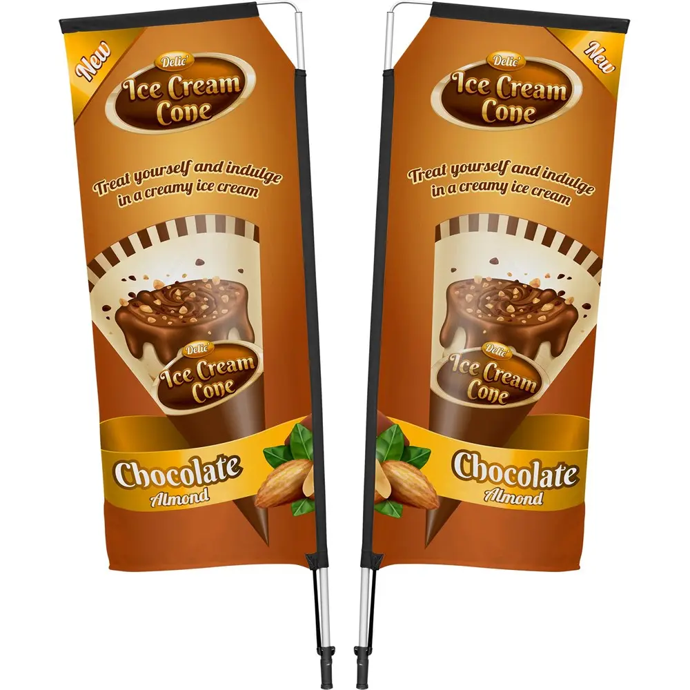 Legend 2m Telescopic Double-Sided Flying Banner