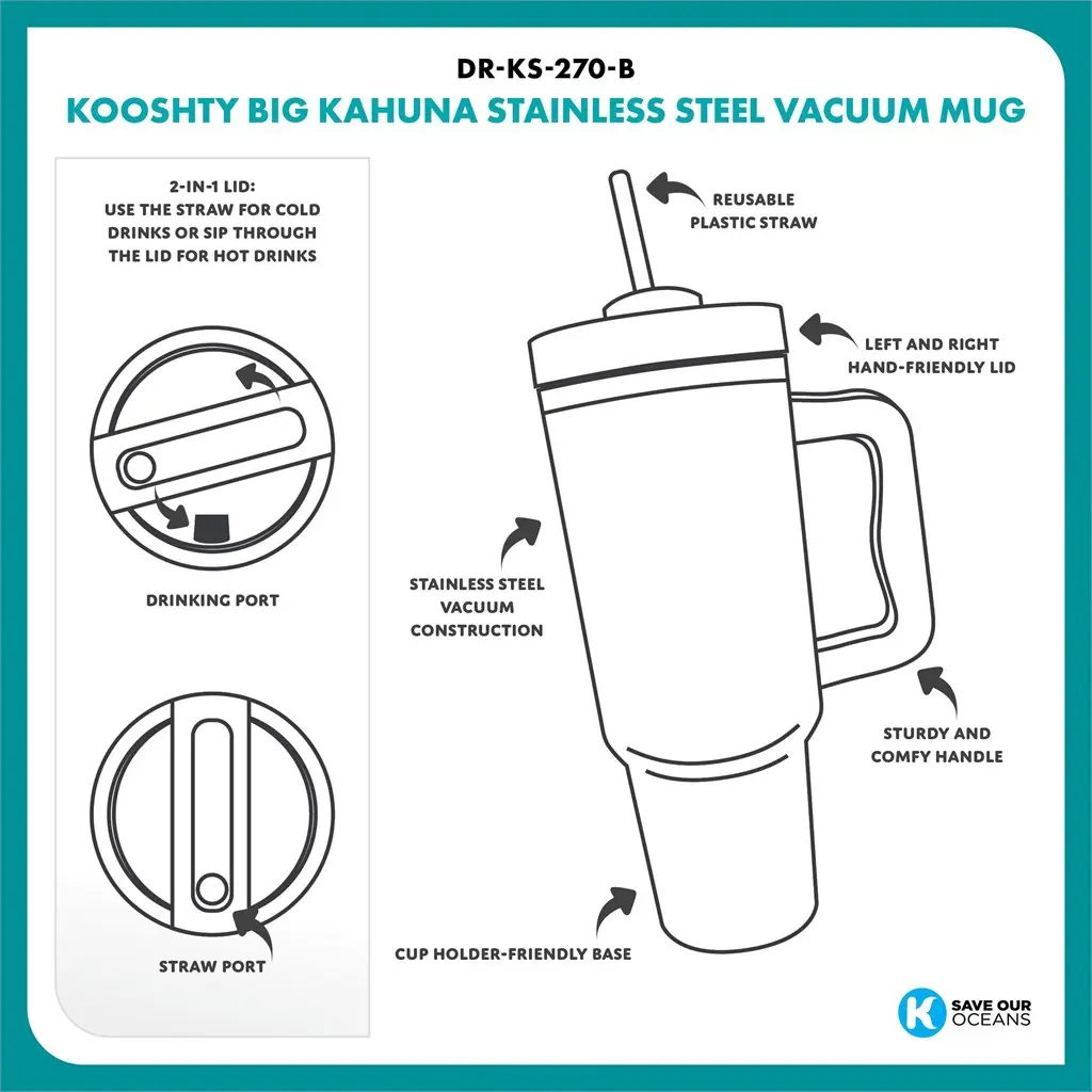Kooshty Big Kahuna Stainless Steel Vacuum Mug