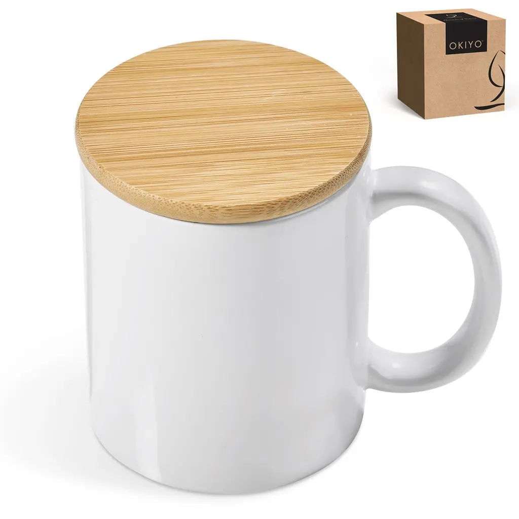 Okiyo Sozo Bamboo & Ceramic Sublimation Coffee Mug