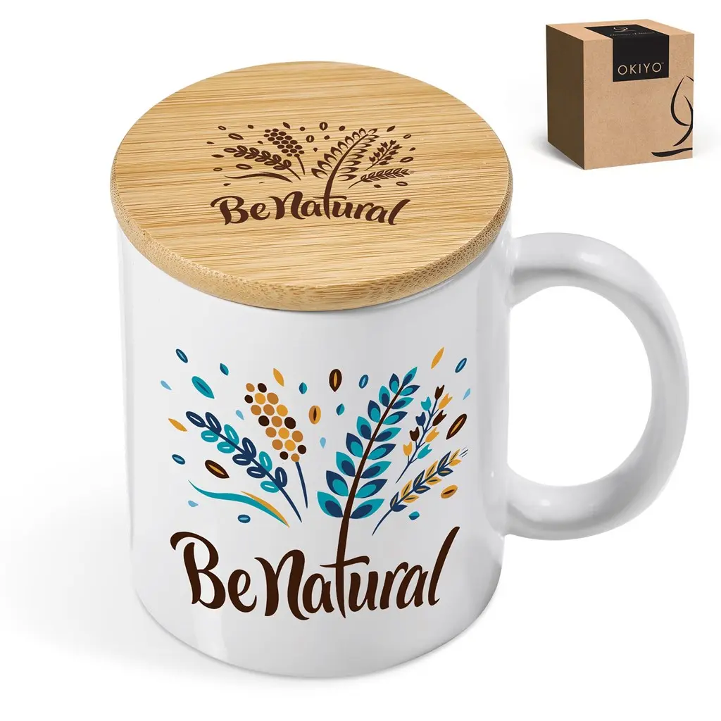 Okiyo Sozo Bamboo & Ceramic Sublimation Coffee Mug