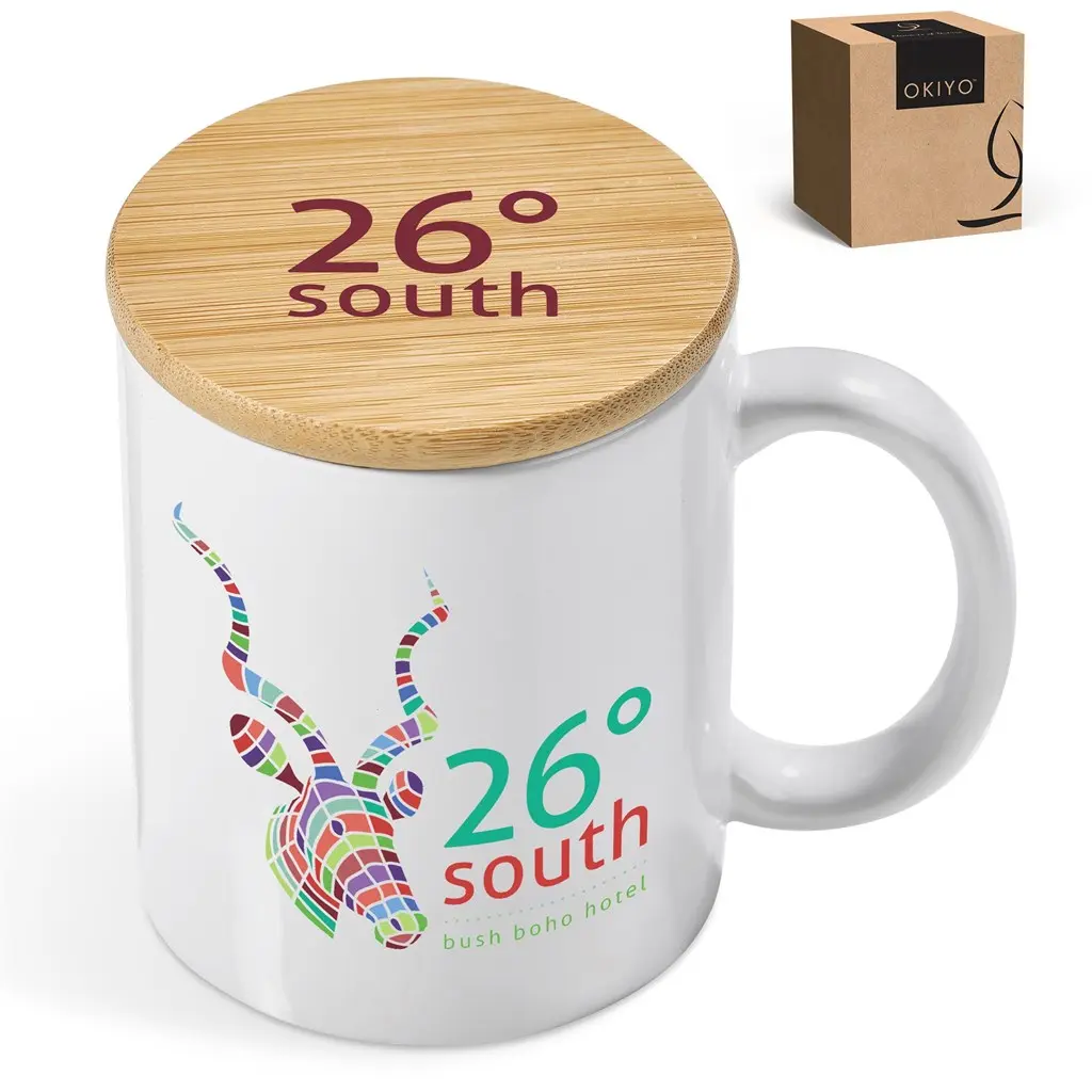 Okiyo Sozo Bamboo & Ceramic Sublimation Coffee Mug